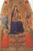 Ambrogio Lorenzetti Madonna and Child Enthroned,with Angels and Saints (mk08) oil